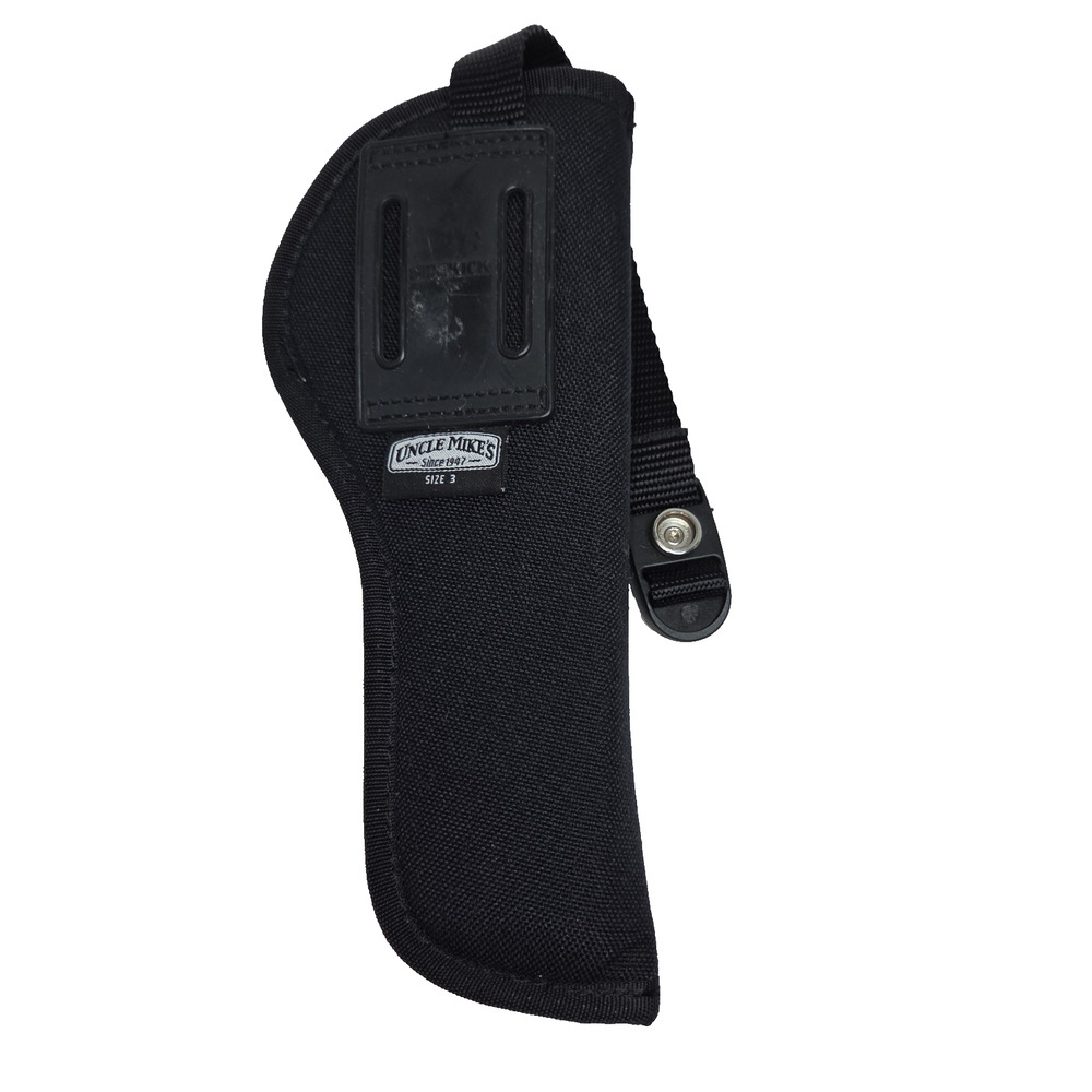 Uncle Mikes Size 3 Holster Nylon Black Gun Guns Belt Pistol Open Carry Concealed